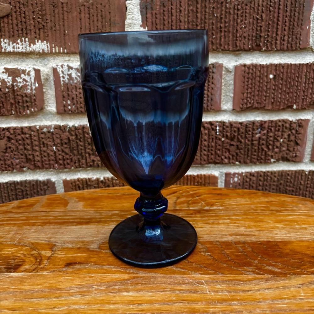 Vintage Gibraltar Blue Iced Tea by Libbey Glass Company Duratuff Tumbler